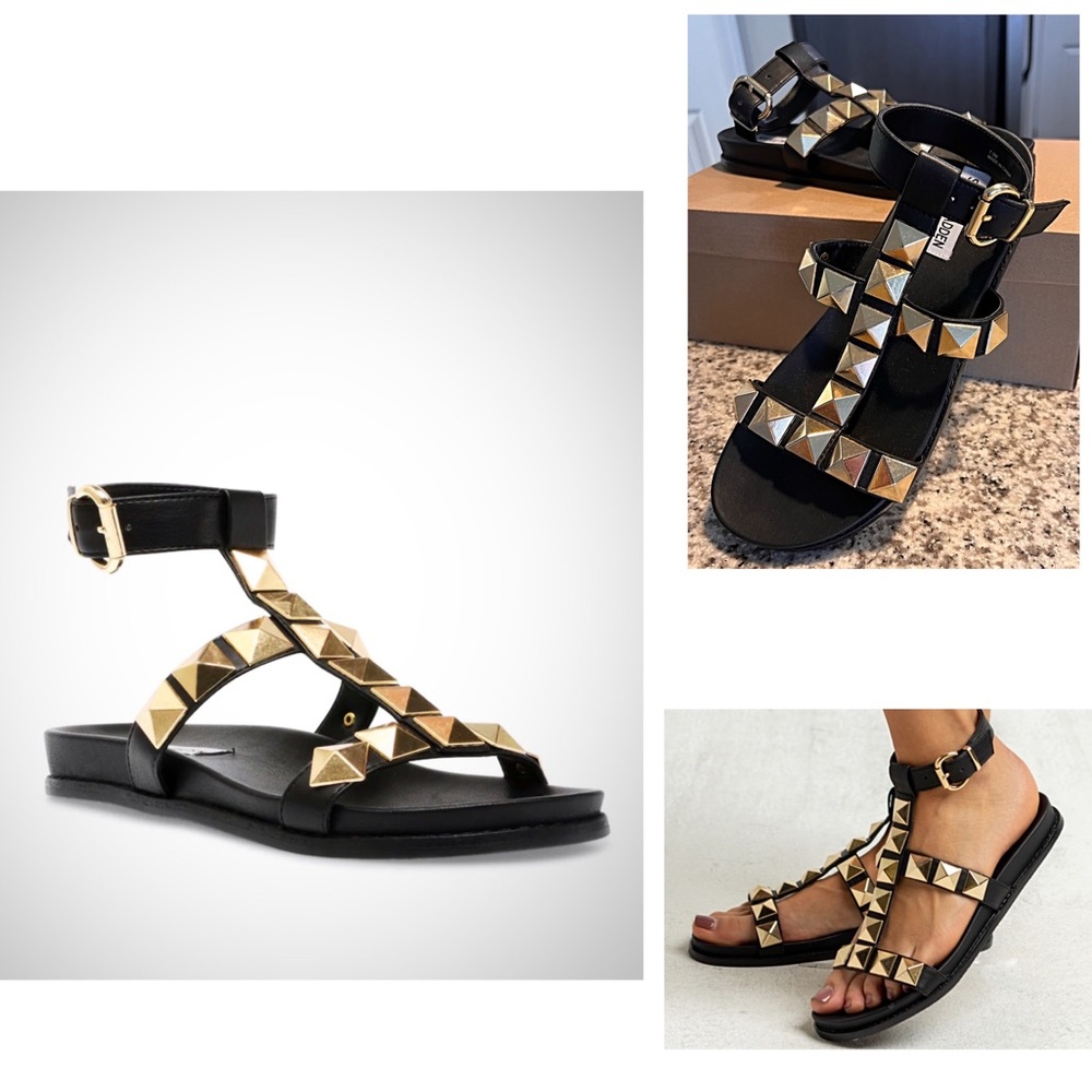 NWT! Steve Madden Daft Sandals | Gladiator, Platform, Pyramid Metal Studs